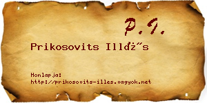 Prikosovits Illés névjegykártya